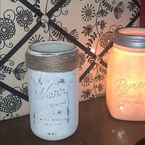 Rustic mason jar decor